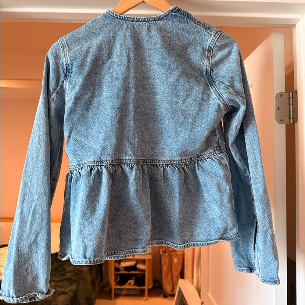 Blank NYC Light Blue Denim Top - Picture 2 of 3